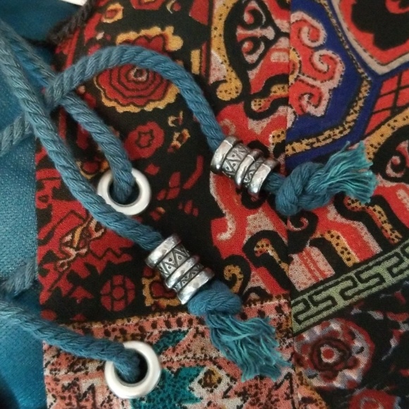 LoveRichie Rust tones Tie front Tunic Dress - Picture 4 of 7